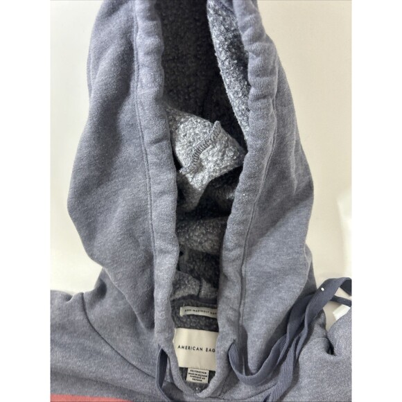 American Eagle Rainbow Stripe Hooded Pullover‎ Sweatshirt Jacket Hoodie Womens M - Picture 5 of 6